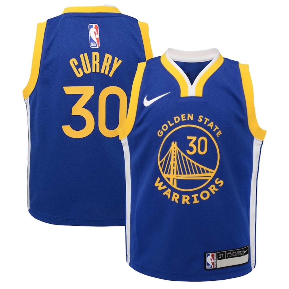 NBA Steph Curry PRESCHOOL Golden State Warrior Nike Royal Dri-FIT- ICON edition